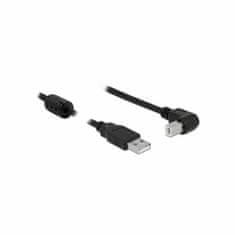 Delock kabel USB 2.0 A-B 2m kotni črn 83528