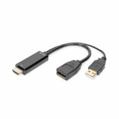 Digitus adapter HDMI M-DisplayPort 4K 30Hz 20cm AK-330101-002-S