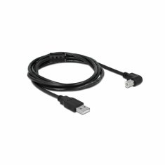 Delock kabel USB 2.0 A-B 2m kotni črn 83528