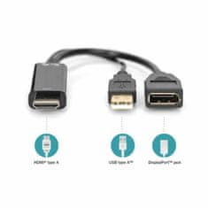 Digitus adapter HDMI M-DisplayPort 4K 30Hz 20cm AK-330101-002-S