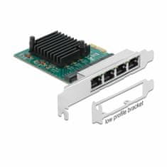 Delock mrežna kartica PCIe 4xRJ45 Gigabit RTL8111 89025