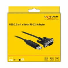 Delock pretvornik USB-Serial DB09 M FTDI 1.8m 66282