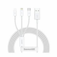 BASEUS kabel USB 3v1 Lightning/TipC/ Mikro 1.5m bel CAMLTYS-02