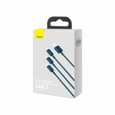 BASEUS kabel USB 3v1 Lightning/TipC/ Mikro 1.5m moder CAMLTYS-03