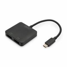 Digitus množilnik USB C - 2x DisplayPort 4K/60Hz MST DS-45339