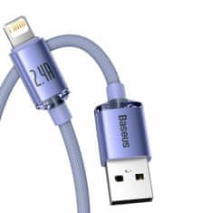 BASEUS kabel USB/Lightning 1.2m 2.4A Crystal shine vijoličen CAJY000005