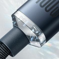 BASEUS kabel USB C-C 1.2m 100W PD Crystal shine črn CAJY000601