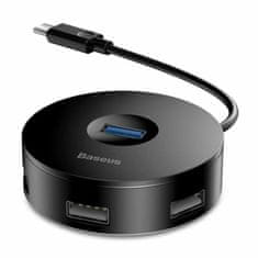 BASEUS hub USB TipC 4xTipA črn CAHUB-G01