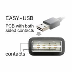 Delock kabel USB A kotni-B mikro EASY 0,5m obojestranski 85163