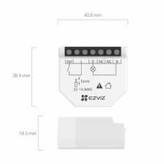 EZVIZ pametno stikalo vgradno belo T35W