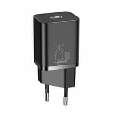 BASEUS polnilec s kablom 25W TipC/TipC črn QC Super Si TZCCSUP-L01