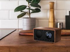 RDI912 RIMINI radio/ura/budilka/ Qi polnilec, 5v1, FM Radio, Bluetooth, microSD/AUX/USB-C, črn (Velvet Black)