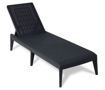 TOOMAX plastični ležalnik NUMANA,grafiten