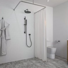 Vidaxl Sealskin Zavesa za tuš Madeira 180 cm bela