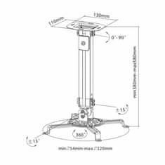 S-box nosilec za projektor PM-18S srebrn