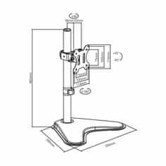 S-box namizni nosilec za monitor LCD-F012-2 črn