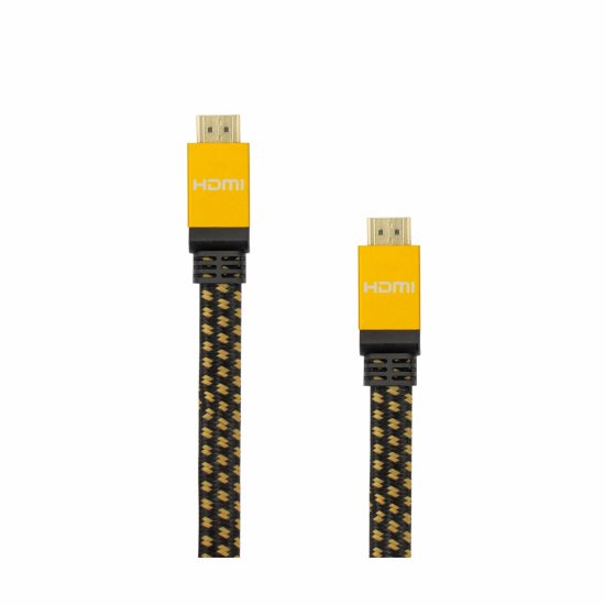 S-box kabel HDMI 4K HQ1,5m flat črno/zlat