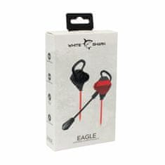 White Shark ušesne slušalke črno/rdeče gaming GE-536 EAGLE