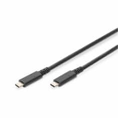 Digitus kabel USB 4.0 C-C 8K 60Hz 240W 1m črn AK-300343-008-S