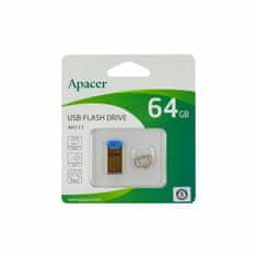 Apacer USB ključ 64GB AH111 super mini srebrno/moder