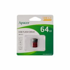 Apacer USB 3.2 Gen1 ključ 64GB AH157 super mini rdeč