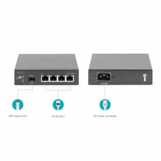 Digitus stikalo Giga 4-port 1xSFP DN-80120