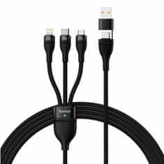 BASEUS kabel USB TipC/TipA 2v3 Lightning /TipC/Mikro 100W 1.2m črn CASS030101