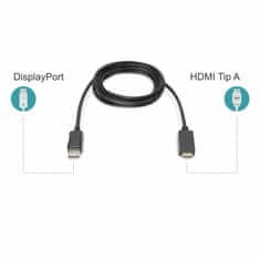 Digitus kabel DisplayPort- HDMI 2m AK-340303-020-S