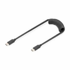 Digitus kabel USB C-C 1m 60W 3A spiralni AK-300431-006-S