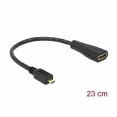 Delock adapter HDMI-D mikro M - HDMI Ž 23cm 65391