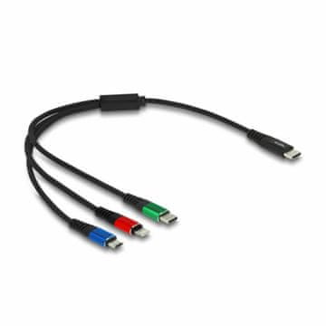 Delock kabel USB TipC 3v1 Lightning/TipC /Mikro 30cm 86820