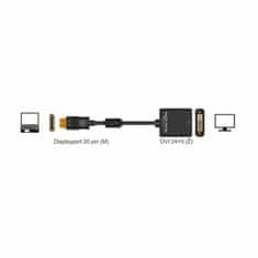 Delock adapter DisplayPort-DVI 4K aktivni 20cm 62599