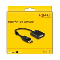 Delock adapter DisplayPort-DVI 4K aktivni 20cm 62599