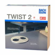 Bachmann TWIST 2 vgradna vtičnica črna za kuh.pult 2x220V 946.100