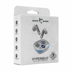 White Shark slušalke HYPERBEAT bele bluetooth z mikrofonom GEB-TWS37