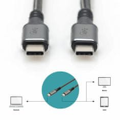 Digitus kabel USB 4.0 C-C 8K 60Hz 100W 1m črn DB-300443-010-S