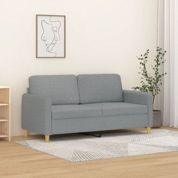 Vidaxl vidaXL Dvosed svetlo siv 140 cm oblazinjen z blagom