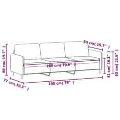 Vidaxl Trosed vinsko rdeč 180 cm blago