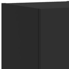 Vidaxl 3 Piece TV Wall Cabinets with LED Lights Black