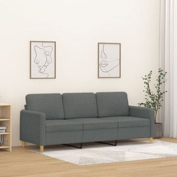 Vidaxl vidaXL Trosed, temno siv, 180 cm, oblazinjen s tkanino