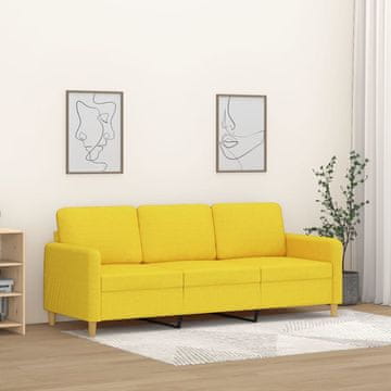 Vidaxl vidaXL Trosed svetlo rumen 180 cm oblazinjen z blagom