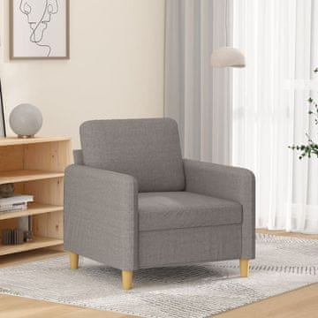 Vidaxl vidaXL Fotelj, taupe, 60 cm, oblazinjenje iz blaga
