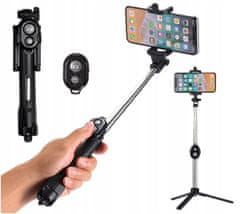 Malatec 3v1 univerzalni selfie stick in tripod + bluetooth daljinec