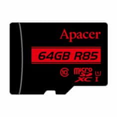 Apacer microSD XC 64GB spominska kart. UHS-I U1 R85 Class 10 AP64GMCSX10U5-R