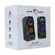 White Shark zvočniki 2.0 FLOW RGB USB črni GSP-634 FLOW