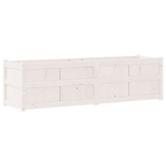 Vidaxl Vrtno cvetlično korito belo 180x50x50 cm trdna borovina