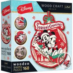 Trefl Lesena sestavljanka Božična pustolovščina Mickeyja in Minnie 160 kosov 18,2x24,2cm