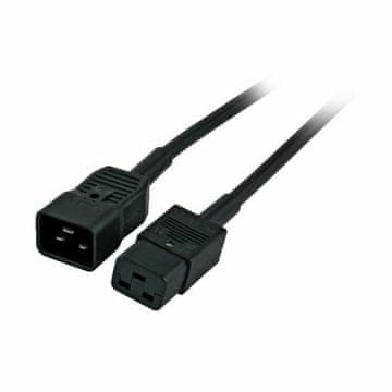 EFB napajalni kabel 220V podaljšek 1,8m C19-C20 črn