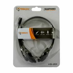 S-box slušalke + mikrofon črne HS-201