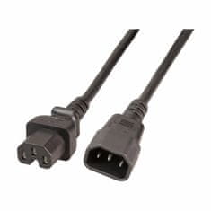 EFB napajalni kabel 220V podaljšek 2m C14-C15 črn
